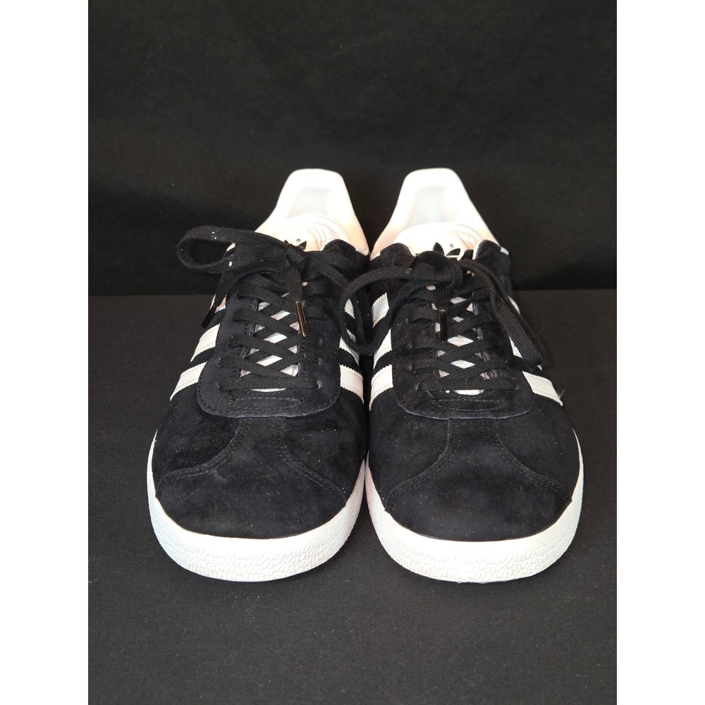 Adidas Gazelle Black Suede White Stripes Men's Sneakers Shoes BA9595 Size 10 - Picture 2 of 10